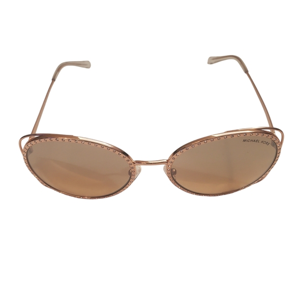 Michael Kors 0MK1118B 11088Z Women's Rose Gold Round Sunglasses - Picture 1 of 9